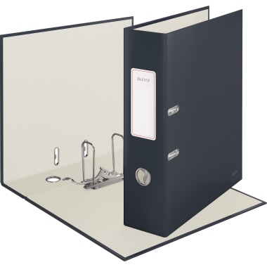 Ordner Leitz 1061 A4 80mm samtgrau Active Cosy 180° Pappe laminiert Pp