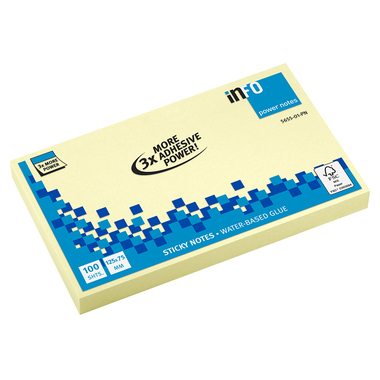 Haftnotiz 125x75mm pastellgelb 100BL PN FSC