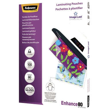 Folientasche FELLOWES A4 228X303mm 80my glänzend 100 St/Pack ImageLast