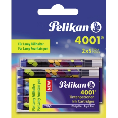 Tintenpatrone Pelikan 4001 LTP/F/5 Blister 2er Etui königsblau