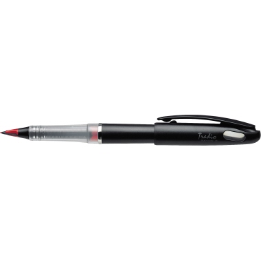 Füllhalter Pentel TRJ50-B Tradio Sty. rt Stylo Tinte Rot, Gehäuse Schwarz