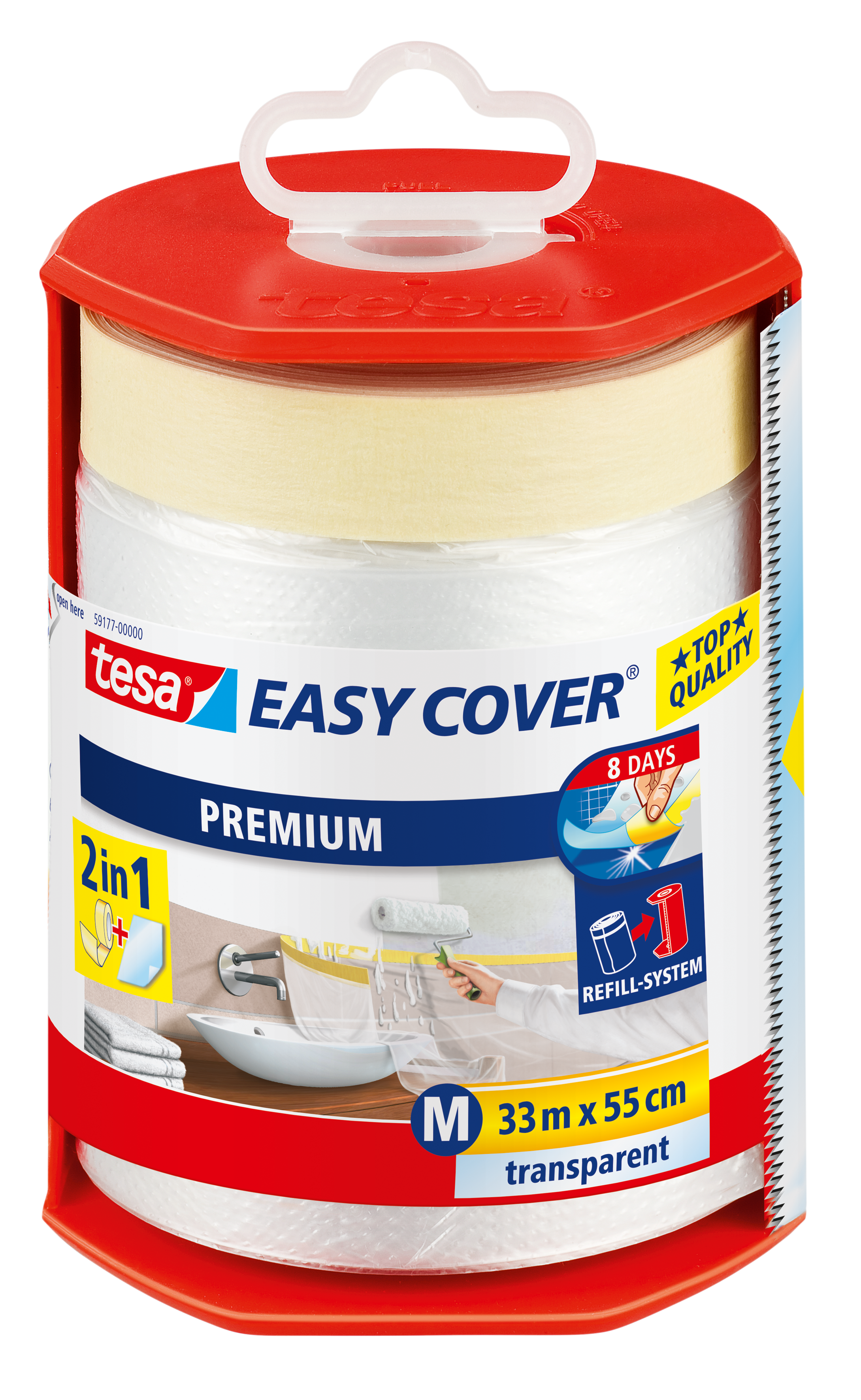 Abdeckfolie Tesa 59177 M 33mx550mm Easy Cover® Preiu inkl. Abroller