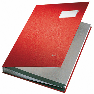 Unterschriftsmappe Leitz 5701 A4 rot 10 Fächer, Pp