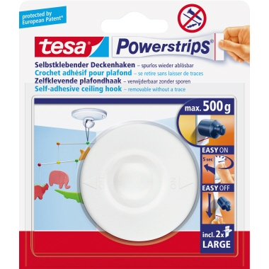 Powerstrips Tesa 58029 Haken weiß Inhalt: 1 Und 2 Strips