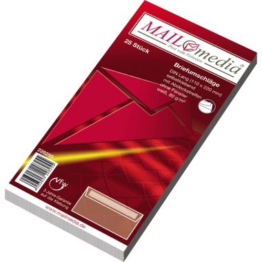 Briefumschlag DL oF HK weiß Haftklebung 110X220mm, ohne Fenster