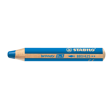 Farbstift Stabilo Woody 880 kobaltblau 3 In 1, Buntstift, Wassermalfarbe Und Wa