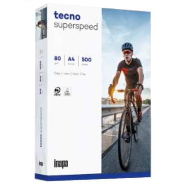 Kopierpapier Inapa Tecno Superspeed A4 80g weiß 500 Blatt