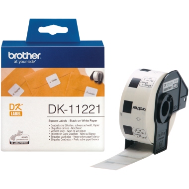 Etiketten Brother DK-11221 23x23mm sw/w 