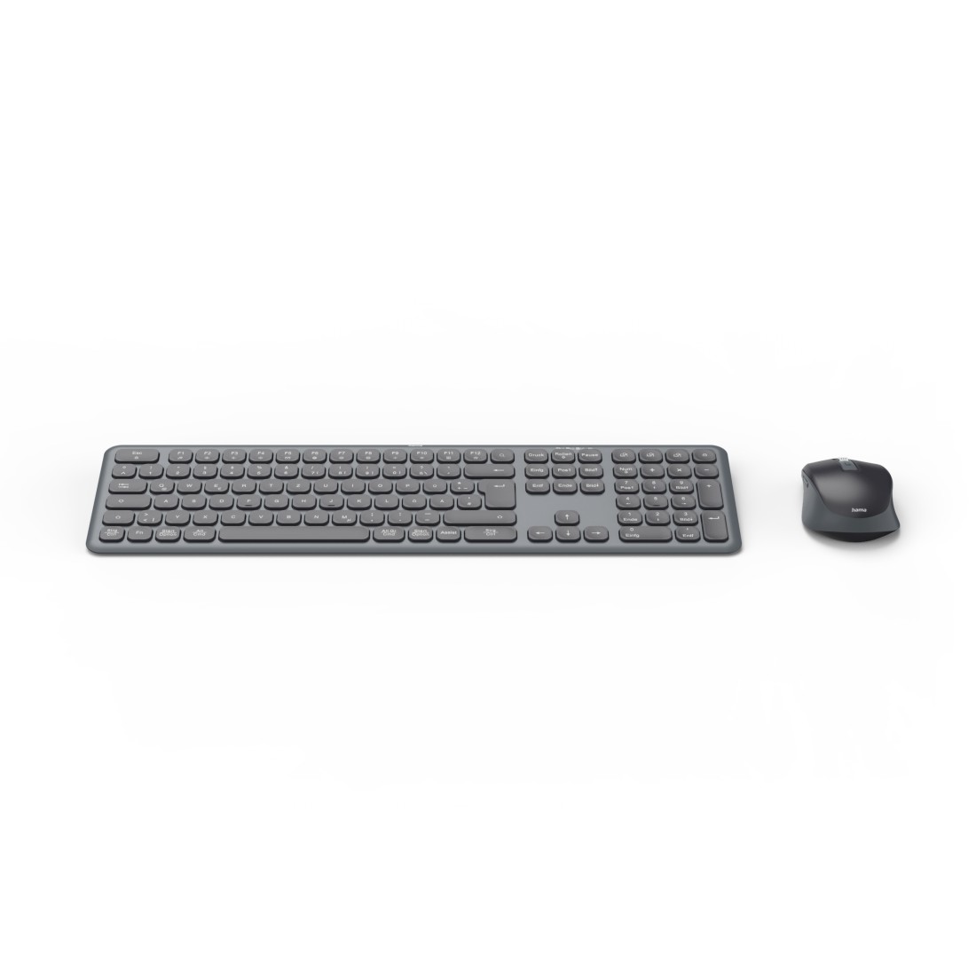 Tastatur-Maus Set Hama WKM-550 grau kabellos