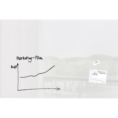 Glasboard Sigel GL220 150x100cm weiß magnethaftend, Artvertum