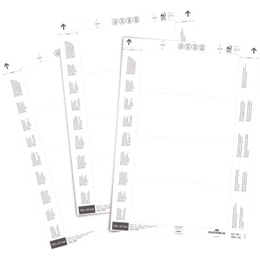Einsteckschild Durable 100302 150x67mm weiß 150x67mm 80 St./Pack für Logistikt.