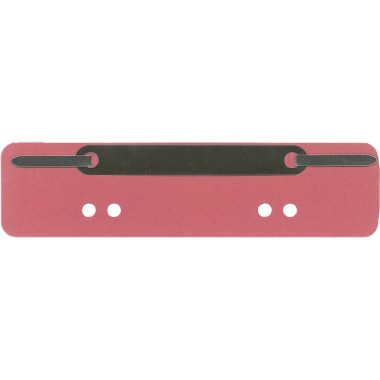 Heftstreifen 3,5x15cm Karton rot Metall-Deckleiste 25 Stück