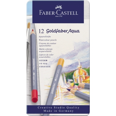 Farbstift Castell 1146 Goldfaber Aq.12er Aq. 12er 12er Metalletui