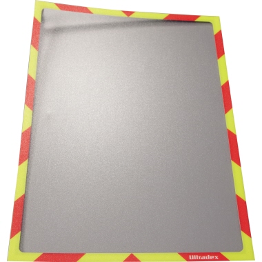 Infotasche Warnung Ultradex 8890 rot/ge Lb, Din A4 Hoch/quer, Signalfarbe