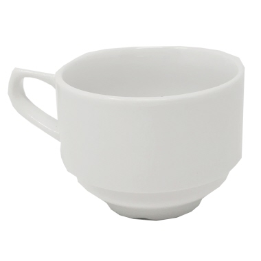 Cappuccinotasse 260ml weiß rund 6 Stück Porzellan 9 x 7 cm (ØxH)
