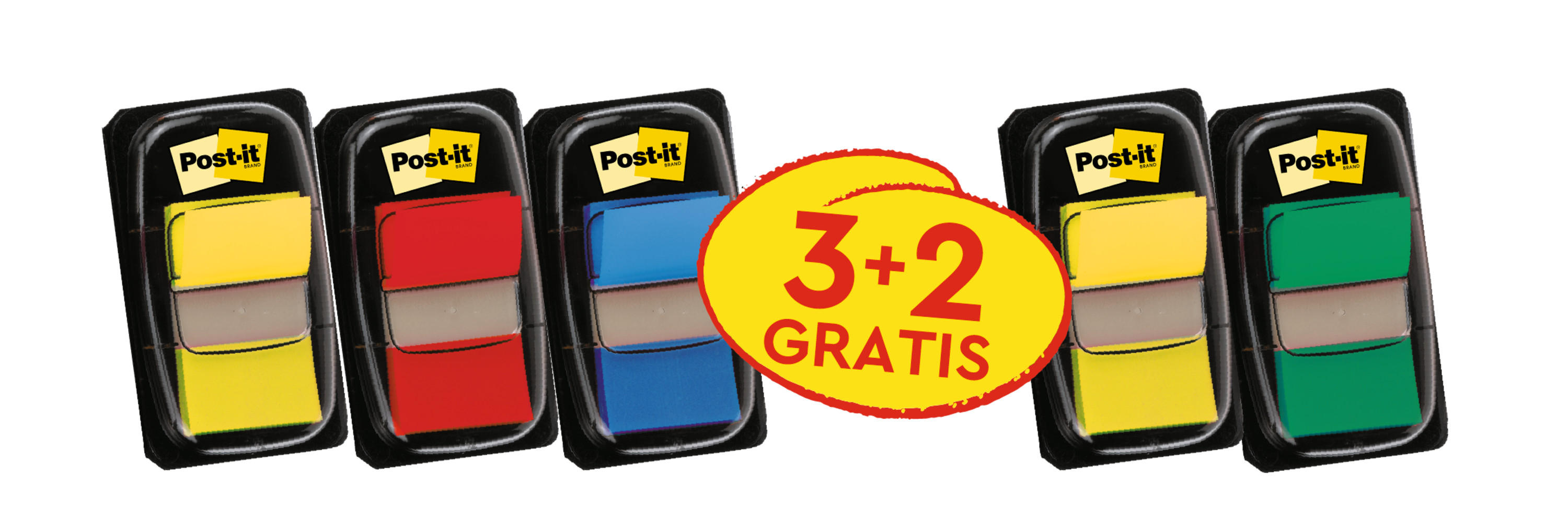 Post-it Index Promotion 680-P5 25,4x43,2mm 5 Spender á 50 Streifen