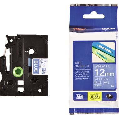 Schriftband Brother TZe-535 blau/weiß 12mm x 8m