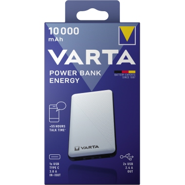 Powerbank Varta 10.000mAh silber 
