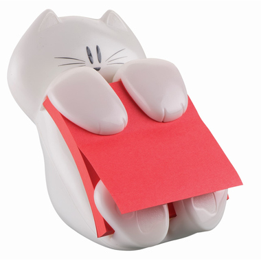 Haftnotizspender Post-It Cat-330 Z-Notes WEIß, 85x110x110mm, Inkl. 1 Block