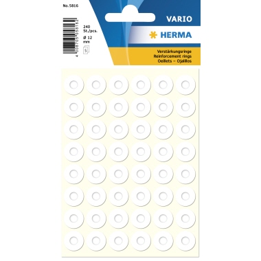 Lochverstärker Herma 5816 weiß 12mm 240 St./Pack