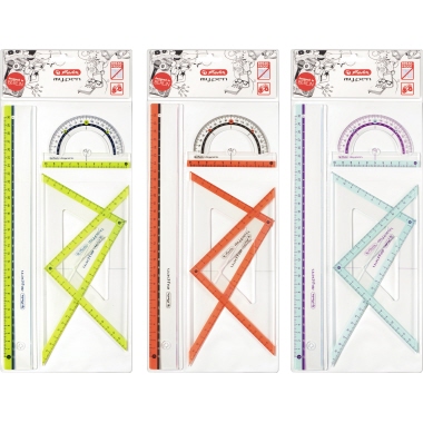 Geometrieset Herlitz 11368222 4-teilig Kunststoff, Mypen, 1x 30cm Lineal, 1x Wi