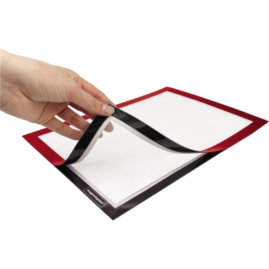 Infotasche Holtz 1131906 A4 rot selbstklebend, Magnetofix