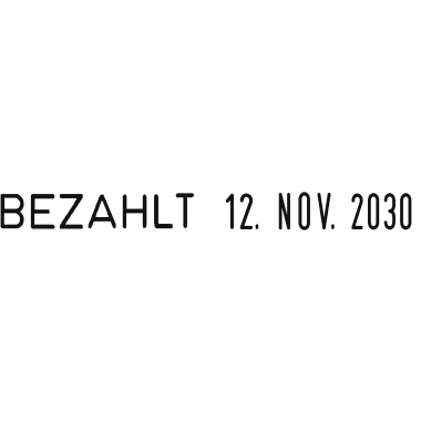 Wortbandstempel Colop 2000WD Selbstfärbe R Datum 4mm, 12 Wortbandtexte