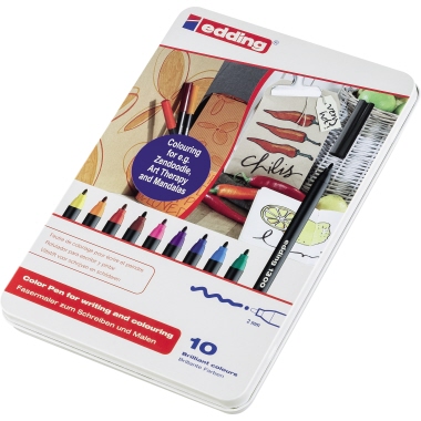 Faserschreiber Edding 1300 10 Etui sort Iert, 2mm