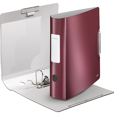 Ordner Leitz Active Style A4 80mm rot Bordeaux, 180° Mechanik