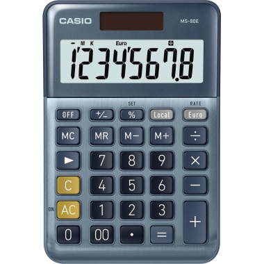 Taschenrechner CASIO MS-80E blau 8 stellig