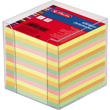 Zettelkasten tr. Pelikan 9x9cm farbig 650Bl, mit Deckblatt, 1600253