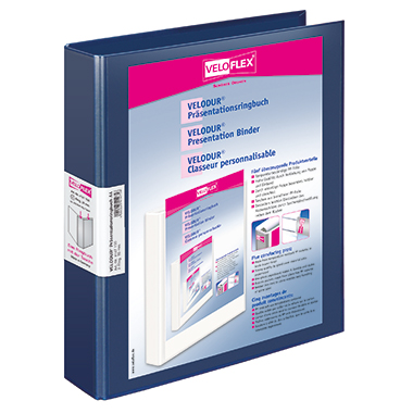Präsent. Ringbuch VELODUR 4147150 blau A4 272x315x46 Pp 30mm Füllhöhe