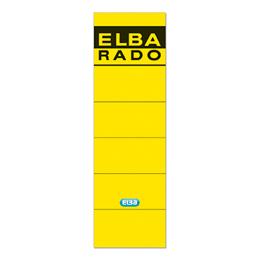 Rückenschild Elba 100420949 kurz/br gelb 0 Kurz/breit, Selbstklebend