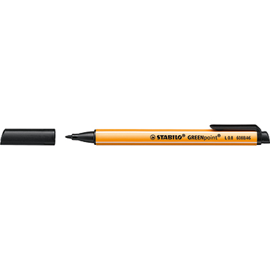 Faserschreiber Stabilo 6088 Greenp. schw Schwarz 0,8 Mm
