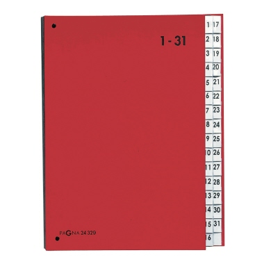 Pultordner Pagna 32tlg. 1-31 rot 