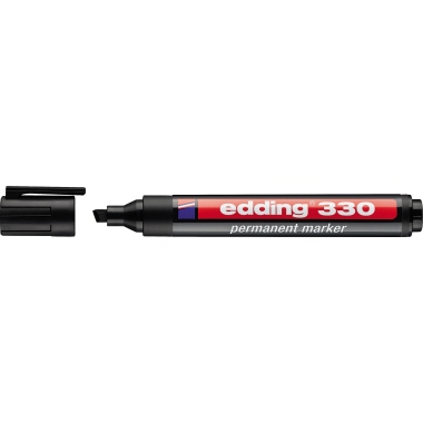 Permanentmarker Edding 330 schwarz 1-5mm, Keilspitze