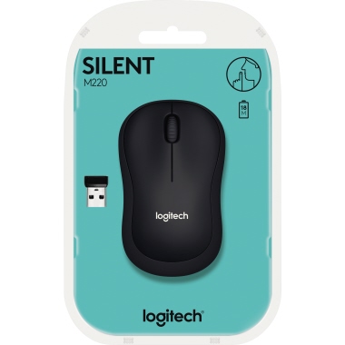 Maus Logitech M220 Silent Touch Bluetooth grau