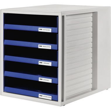 Schubladenbox Han 1401 5 Schubl. Blau 