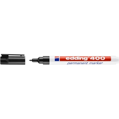 Permanentmarker Edding 400 schwarz 1mm, Rundspitze