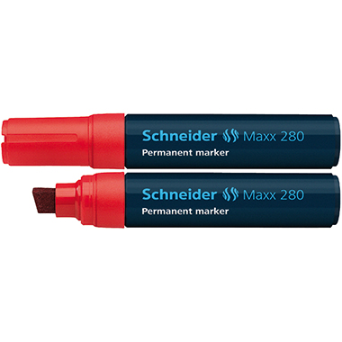 Permanentmarker Schneider Maxx 280 rot 4-12mm, Keilspitze