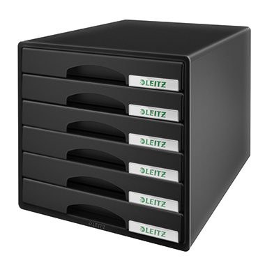 Schubladenbox Leitz Plus 5212 schwarz 6 Schübe