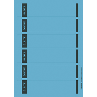 Rückenschild Leitz 1686/2 PC blau Kurz/schmal, Selbstklebend