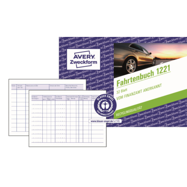 Fahrtenbuch Zweckform 1221 A6 Recycling 