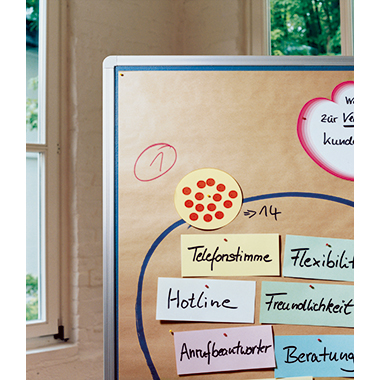 Moderationspap. Legamaster 240100 braun 80g/qm, 116x140cm, Unauffällige Liniens