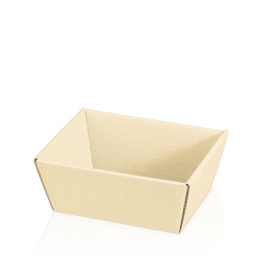 Präsentkörbe 4-eckig creme klein unten 195x145x100mm, oben 240x190x100mm