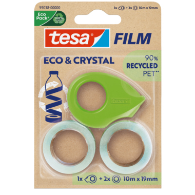 Klebefilm tesa 59038 ECO&Prem. 10mx19mm Green Blister
