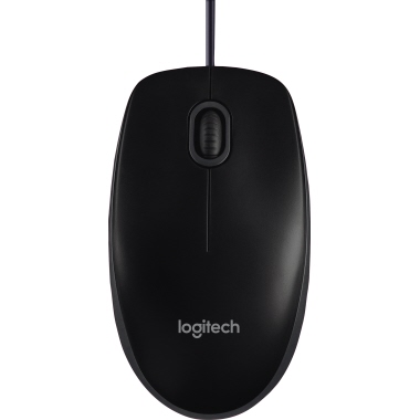 Mouse Logitech B100 schwarz kabel optisch