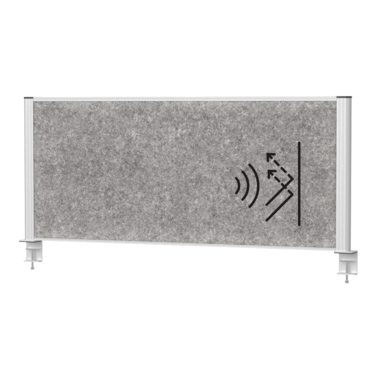 Tischtrennwand MAUL 97512 120x50cm silber MAULconnecto 