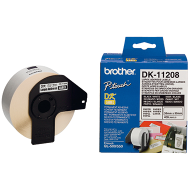 Etikett Brother DK11208 38x90mm weiß Adress