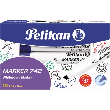 Whiteboardmarker Pelikan 742 F blau 2-5mm, Keilspitze